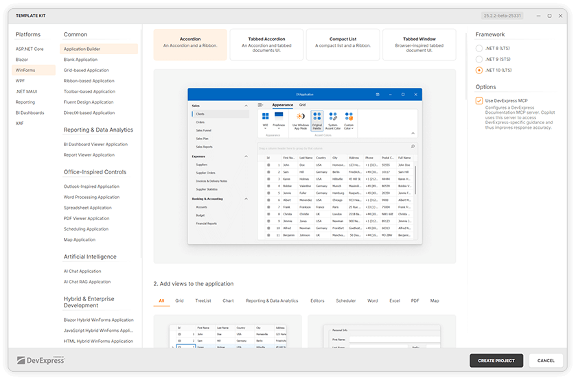 DevExpress v25.2新版产品图集