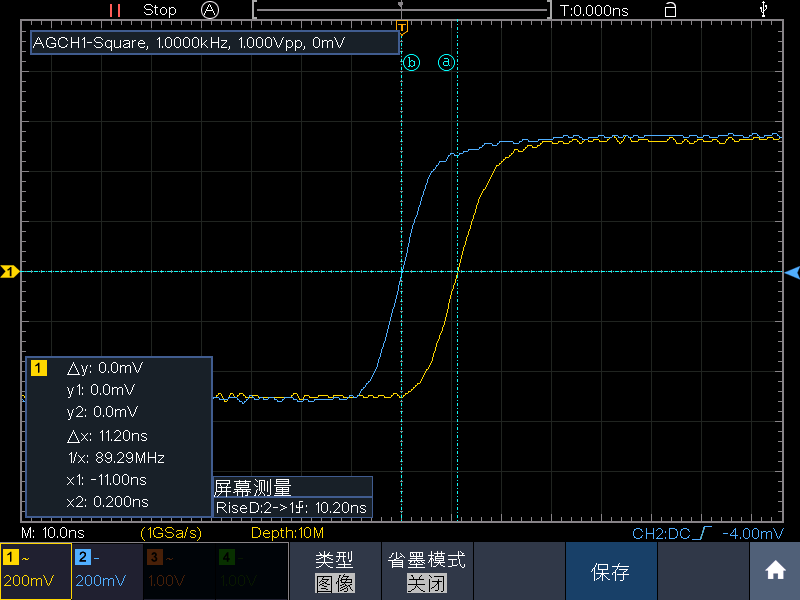 不同探头测试同一方波对比