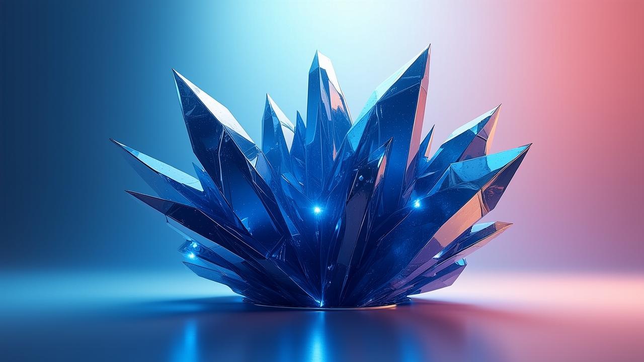 Abstract futuristic technology concept: deep blue 