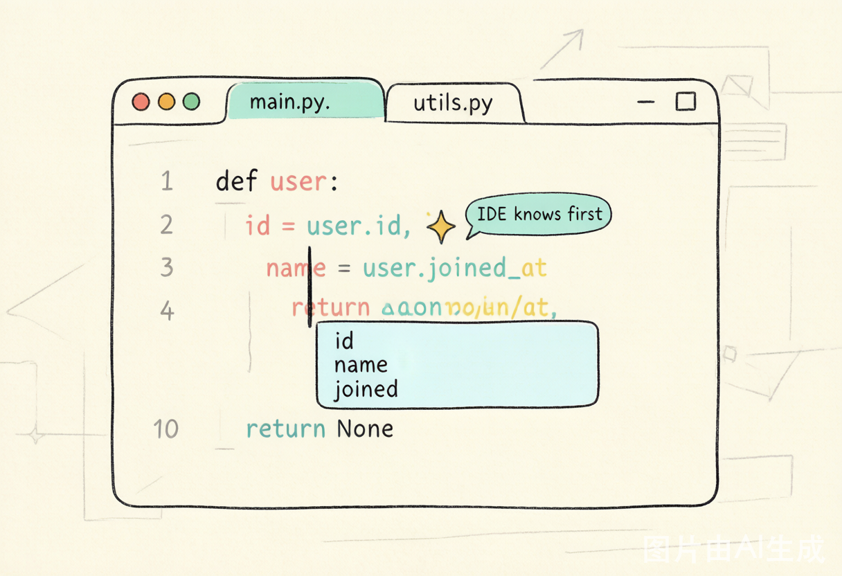 IDE 自动补全 user 字段