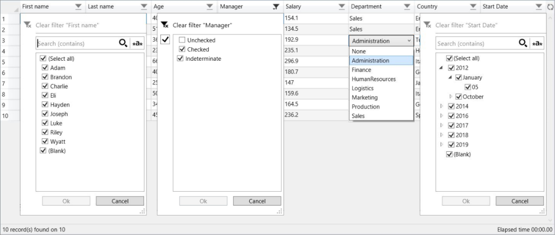 WPF 表格（DataGrid）终于能筛选了！支持嵌套对象、百万级数据、开箱即用