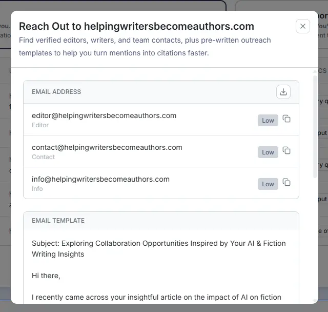 使用 Wellows 的 AI 引用研究示例