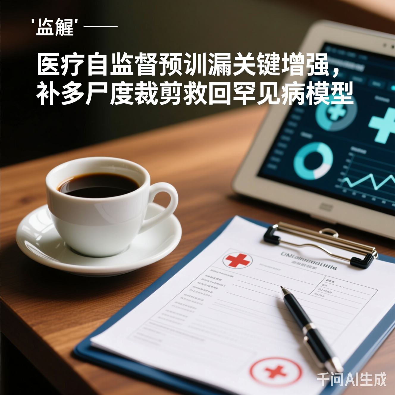 咖啡杯和电子病历