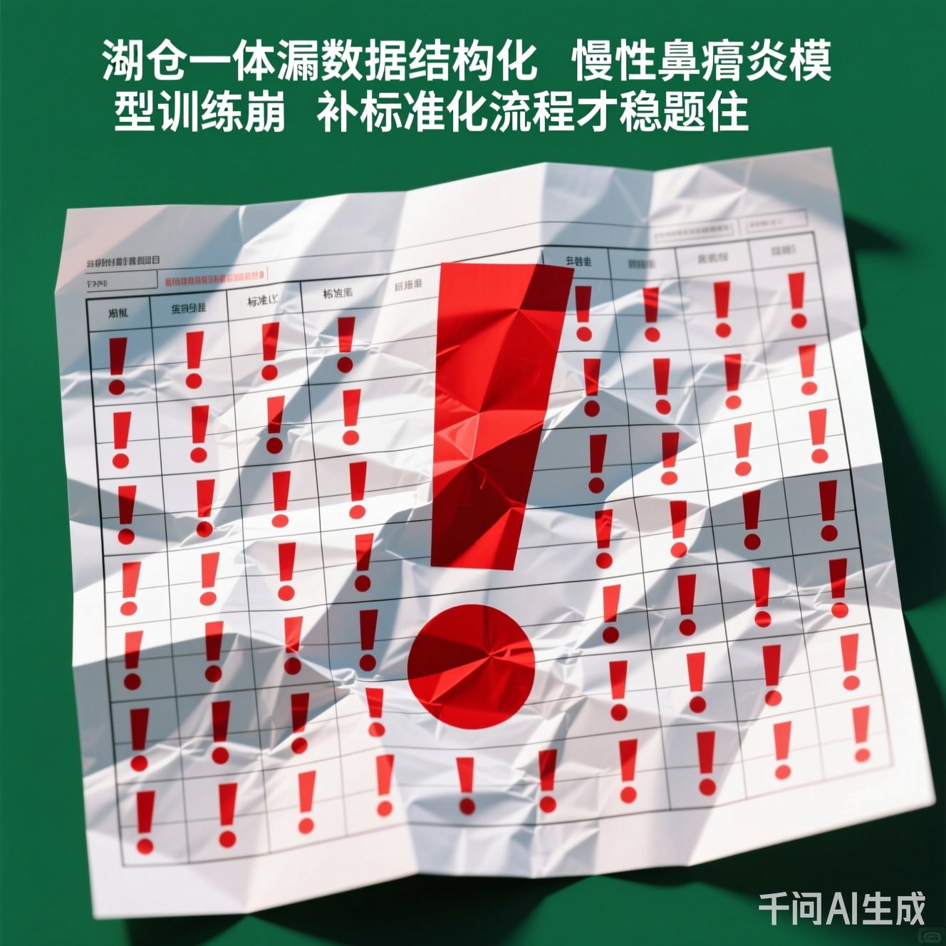 一张皱巴巴的Excel表格，满屏红色感叹号