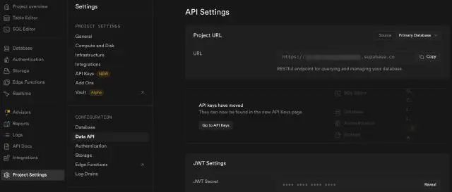 supabase project api url