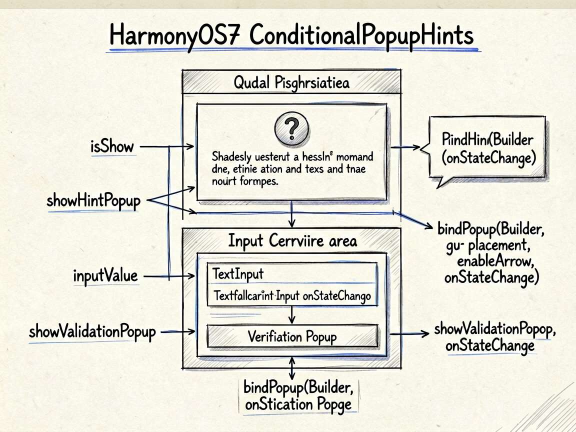 为《HarmonyOS7 条件浮层提示:ConditionalPopupHints》绘制一张手绘蓝图