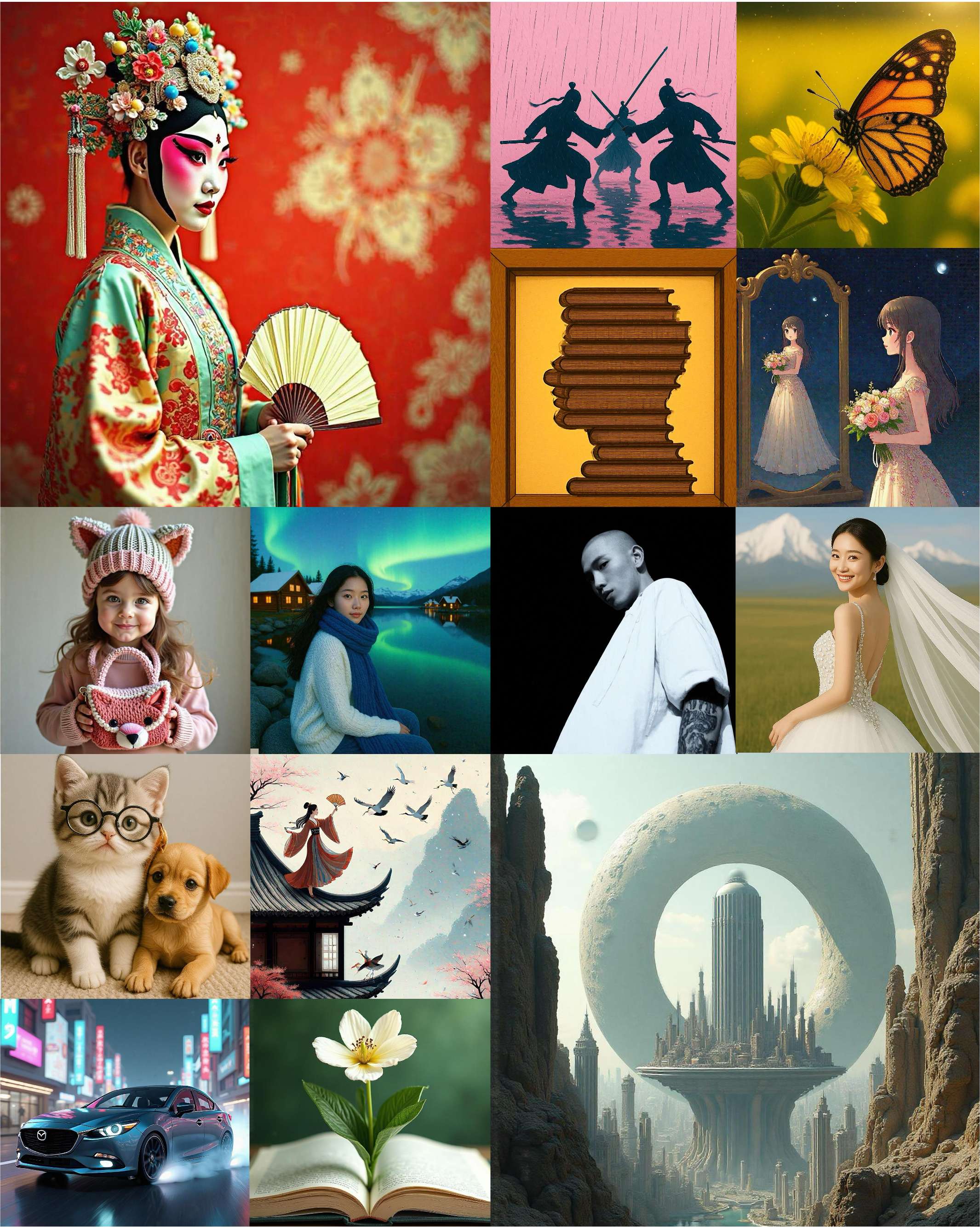 经过6-NFE加速的BAGEL模型生成的图像生成样例