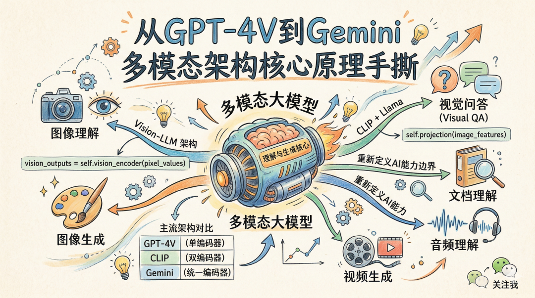 多模态大模型：从GPT-4V到Gemini，手撕核心架构与实战指南！