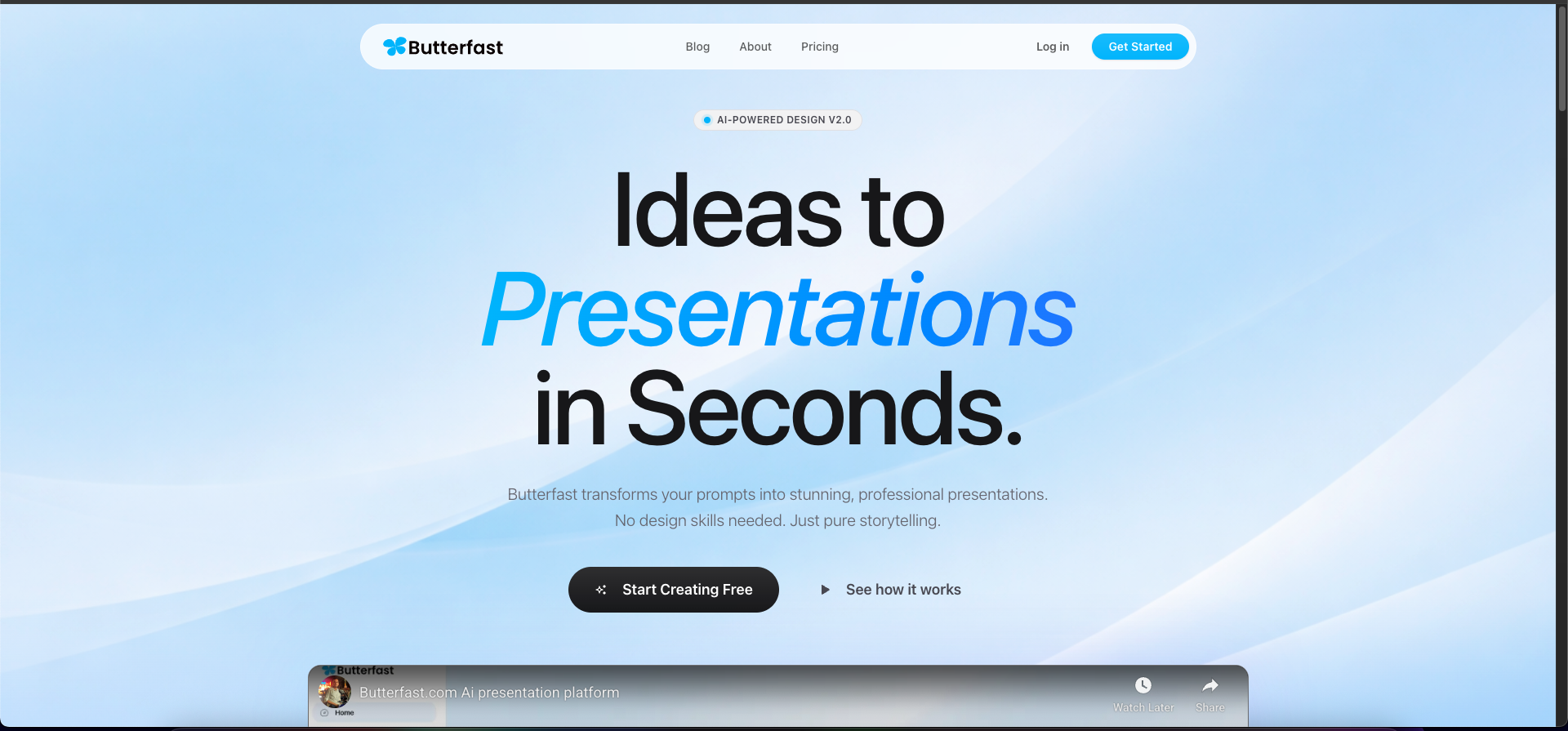 Butterfast — AI Presentations