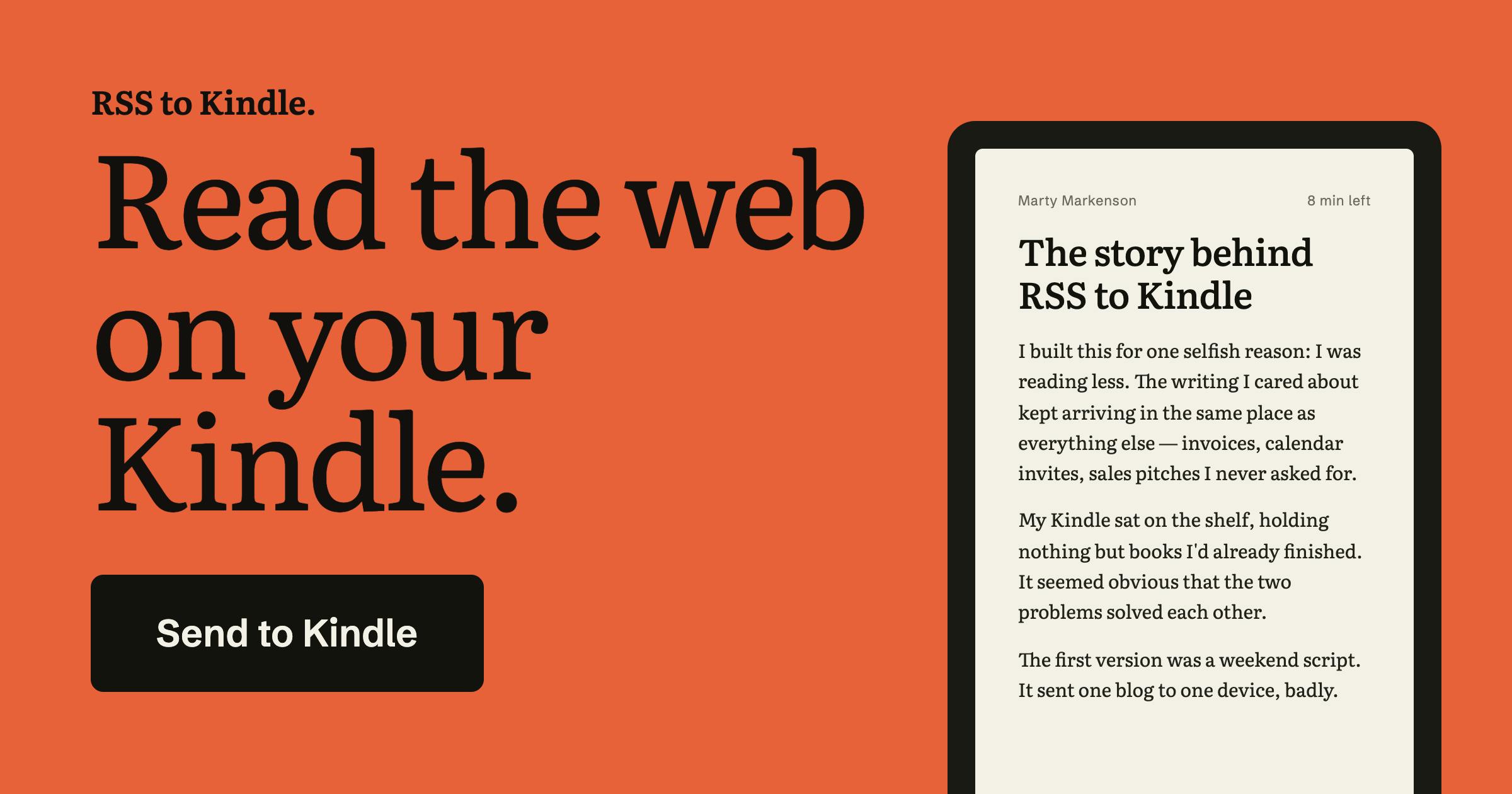 RSS to Kindle