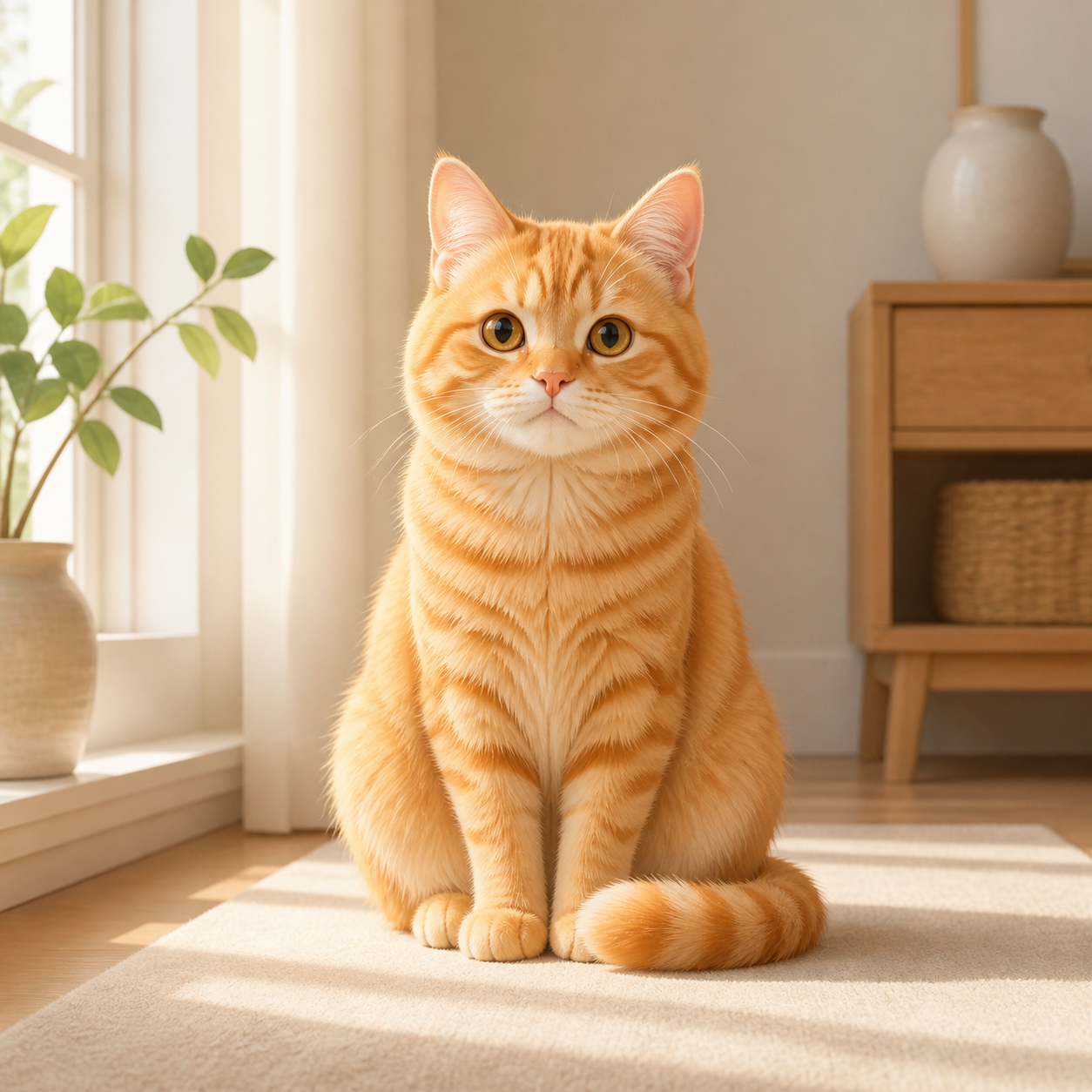 修复后由内置 image_gen 生成的橘猫