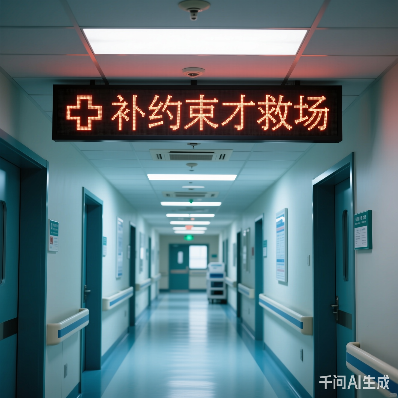 医院走廊的电子屏