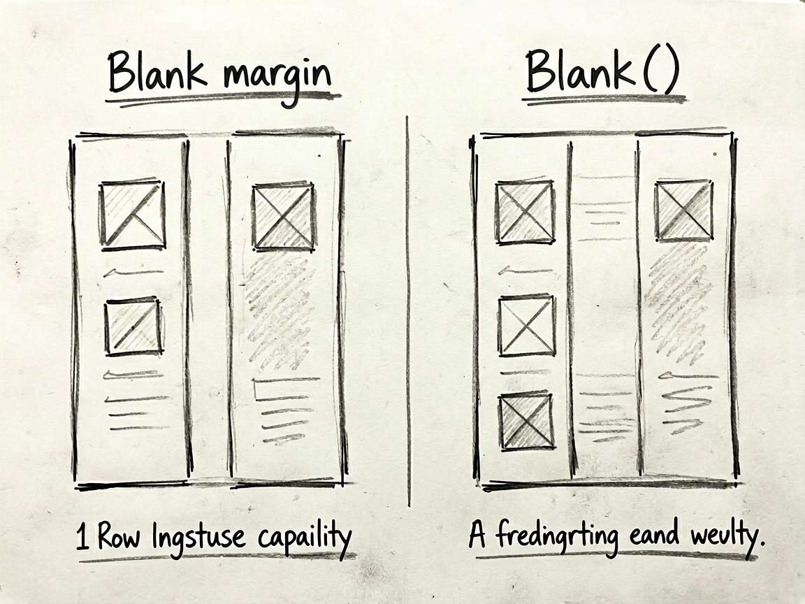 为文章中的“Blank vs 固定 Margin”部分绘制一张对比图,采用 sketch-notes