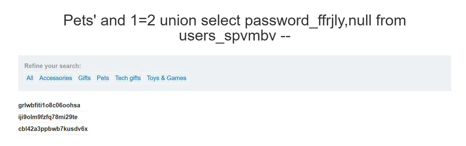 Lab5_ SQL injection attack, listing the database contents on non-Oracle ...