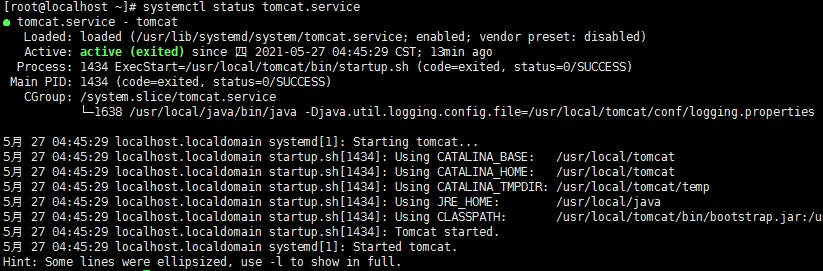 CentOS7中Tomcat设置开机自启动_开机自启动