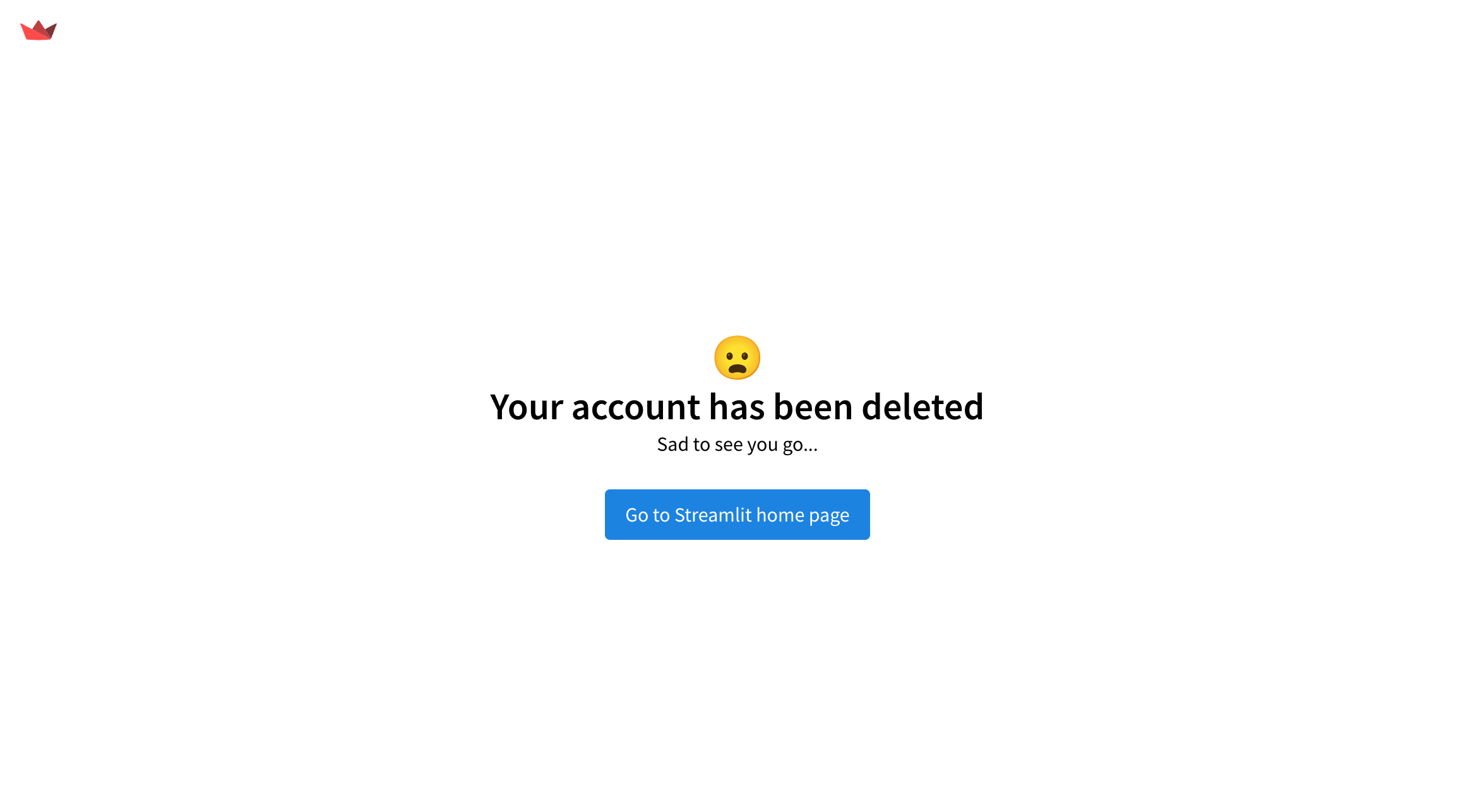 您的 Streamlit Community Cloud 账户已被删除