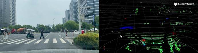 洛微FMCW激光雷达道路测试点云