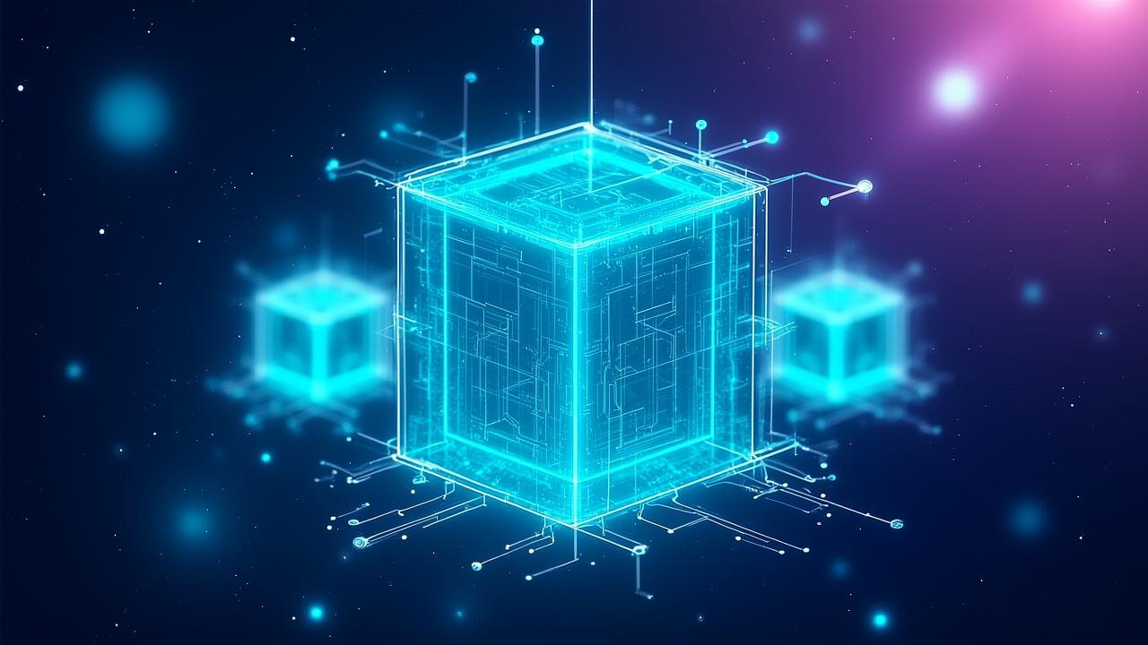 Abstract containerization imagery: semi-transparen