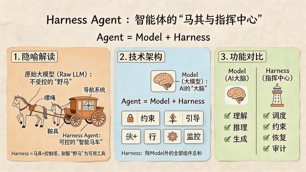 一句话讲透:Harness Agent到底是什么?