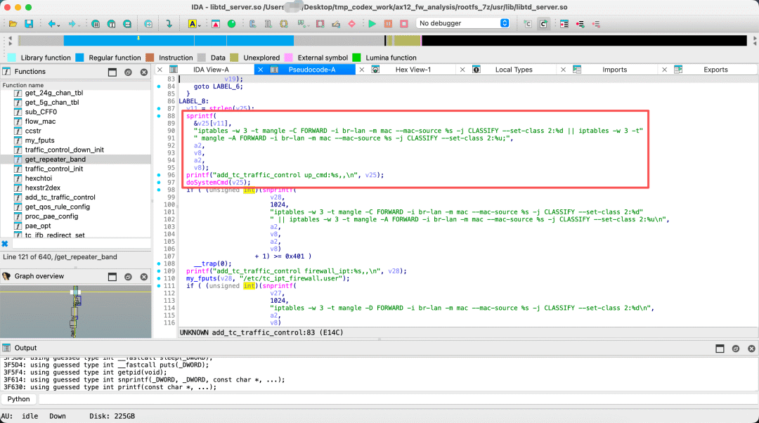 add_tc_traffic_control 直接拼接 iptables 并执行