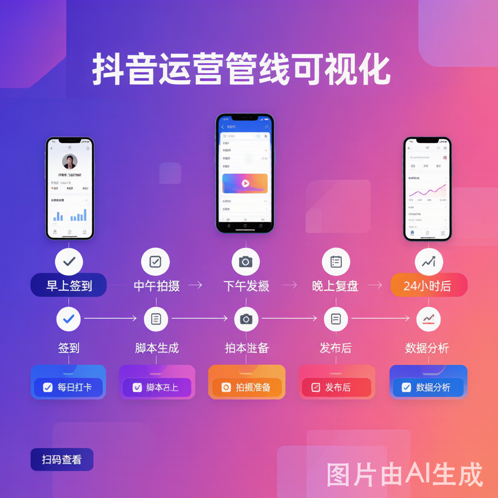 抖音运营流水线：从选题到复盘的全自动流程