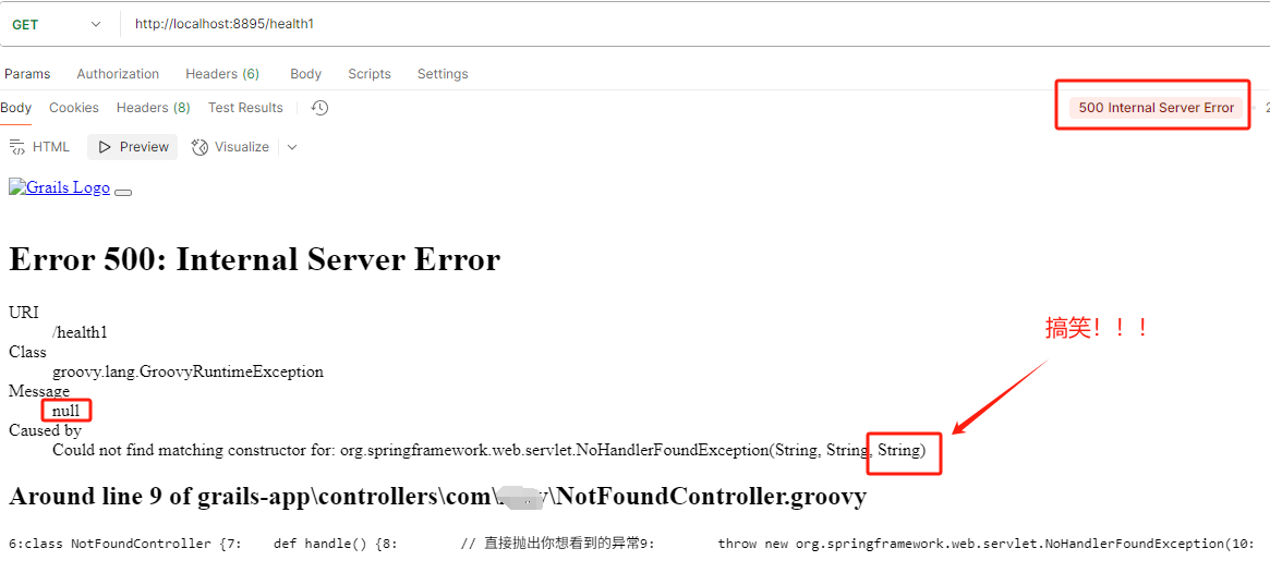 Grails(Groovy)框架抛出NoHandlerFoundException而不是返回404 Not Found_mvc_08