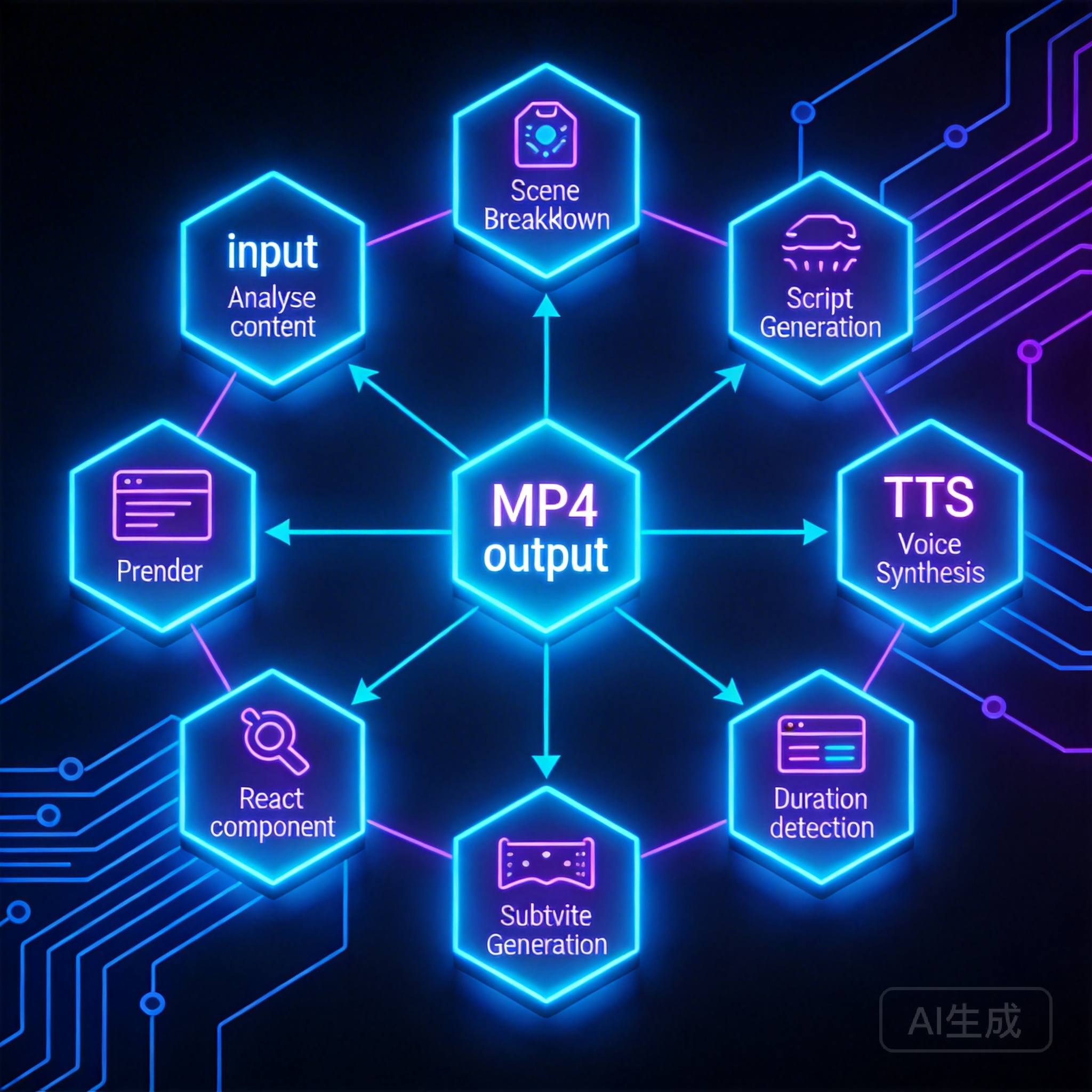 Claude AI 内部执行的9步流水线：从分析内容到输出 MP4 的完整自动化管道