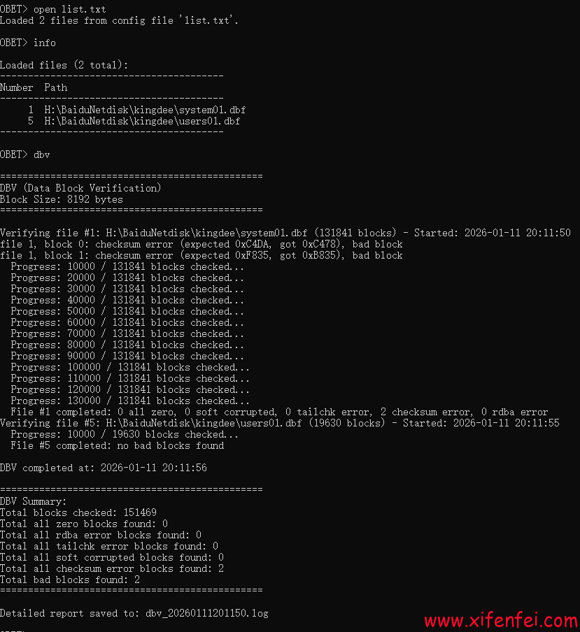 Machine Obet obet 实现dbv功能(obet数据文件坏块检测)_oracle obet-CSDN博客