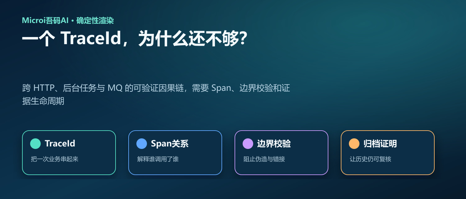 Microi吾码跨HTTP后台任务与MQ的W3C Trace技术封面