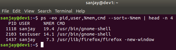 ps limiting output