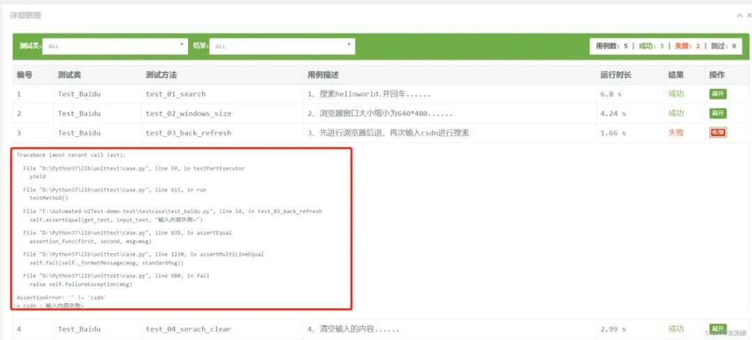 自动化测试报告样式HTMLTestRunner、BeautifulReport、HTMLReport、Allure你喜欢哪个？_unittest_08