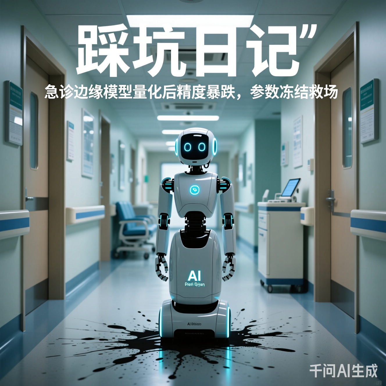 医院走廊里的AI导诊机器人