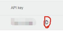 复制API key