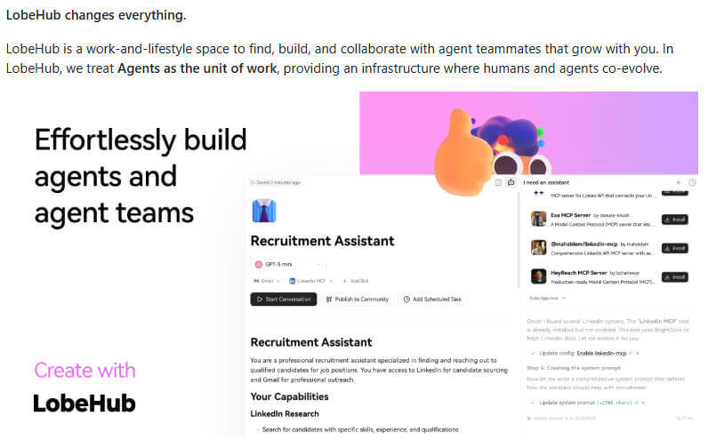 lobehub 项目介绍图