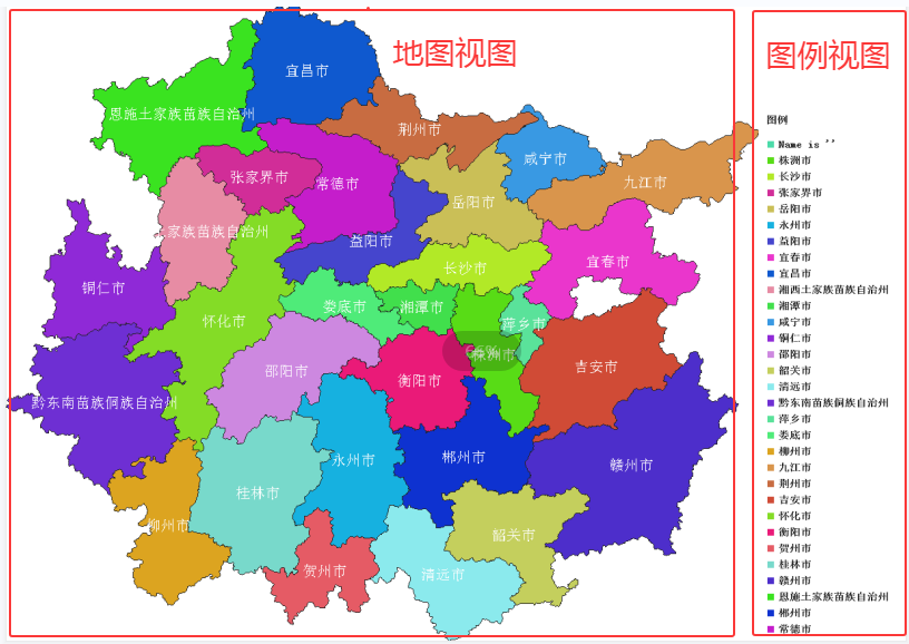 使用Geotools实现将Shp矢量文件加载SLD并合并图例生成-以湖南省周边城市为例_Geotools图例生成_02