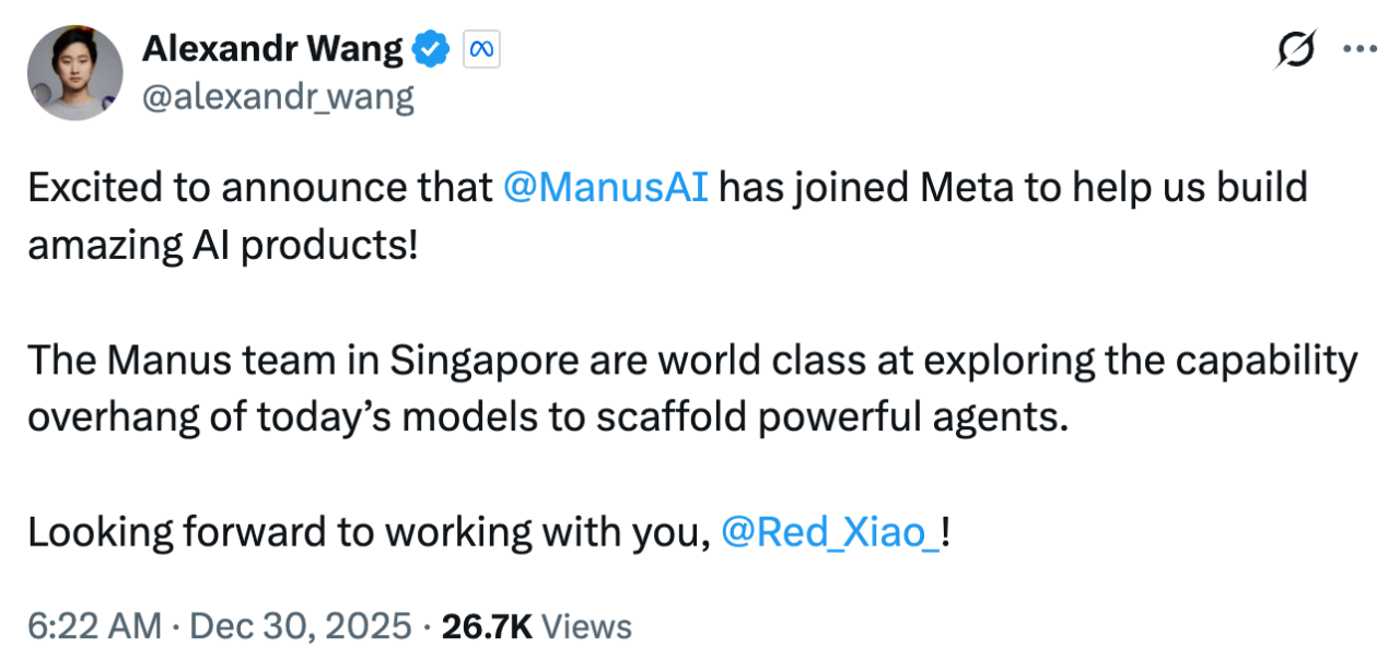 突发消息！Meta宣布收购AI智能体公司Manus-CSDN博客