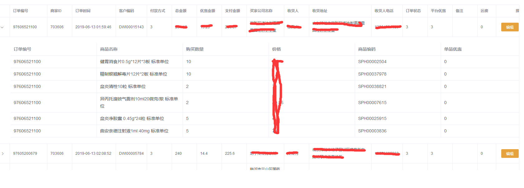 VUE主子表效果图