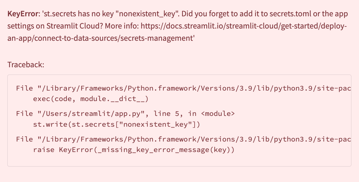 Secrets管理KeyError