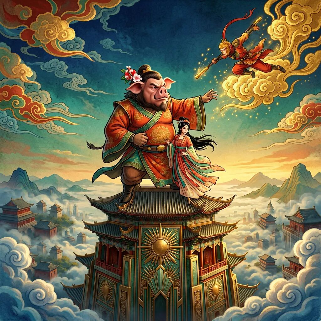 文心ERNIE-Image携手艺术家方佳翮，用 AI 巨幕重构《西游记》神魔科幻宇宙