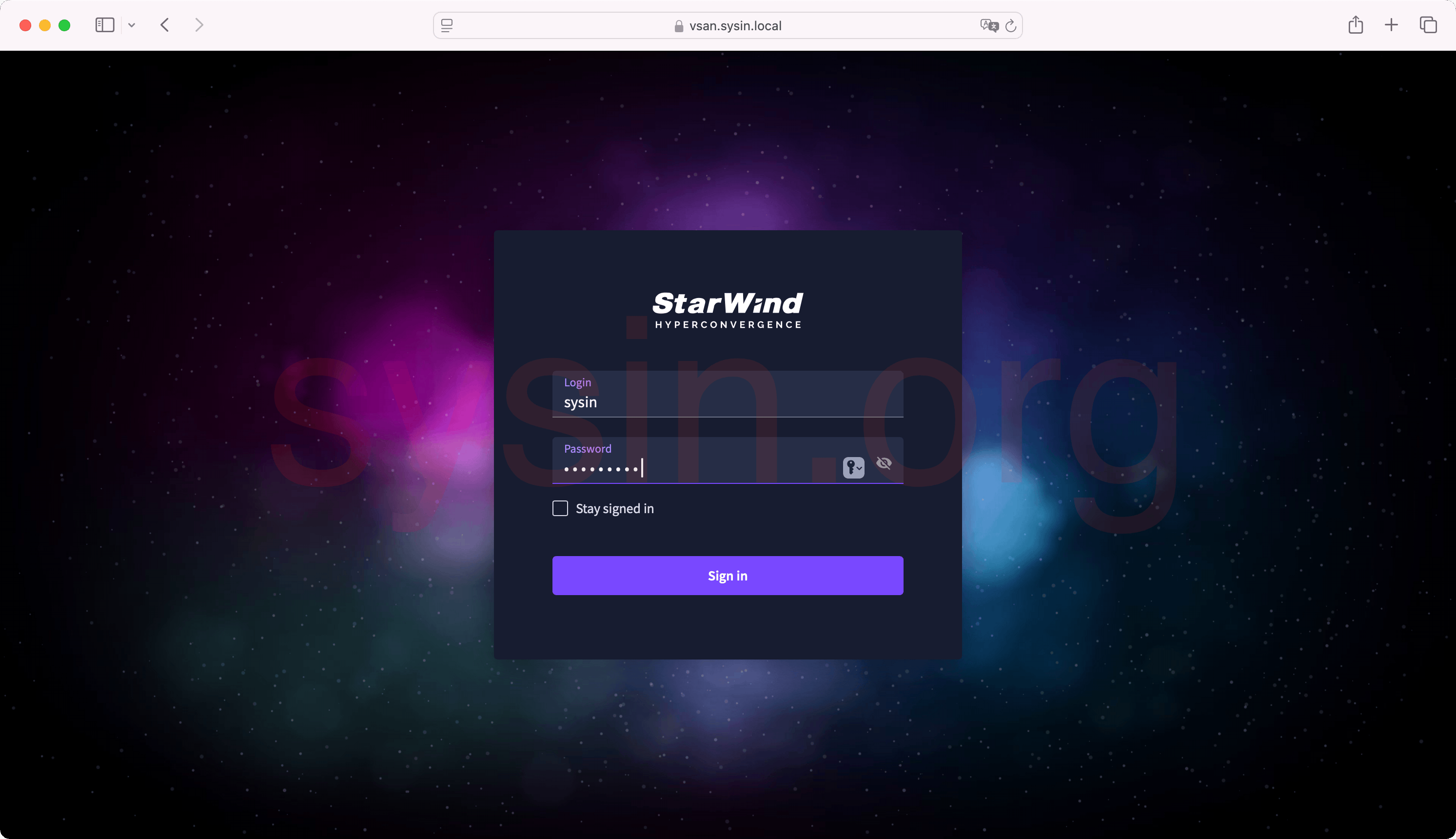 StarWind-sysin