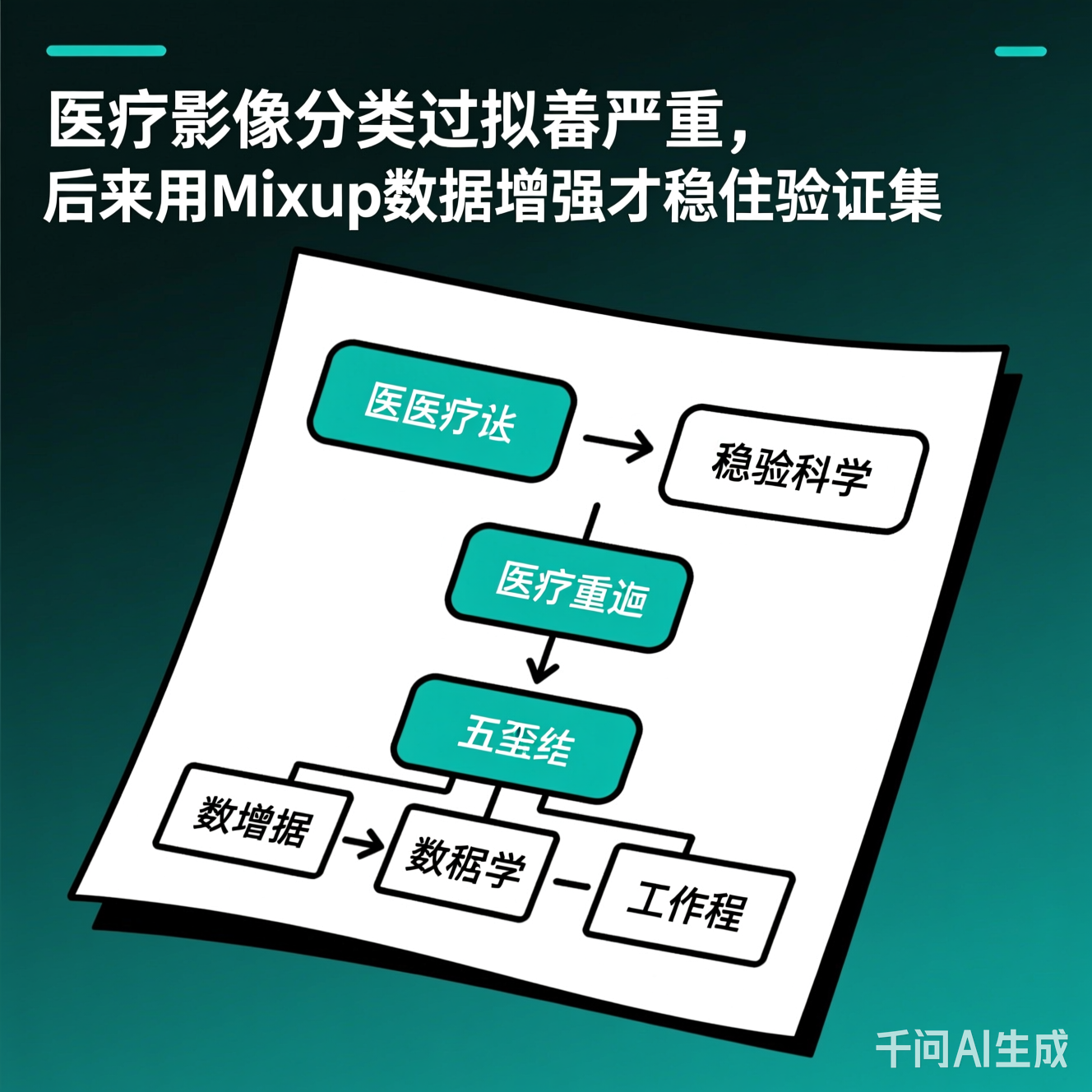 医疗数据科学工作流程图(故意画歪了)