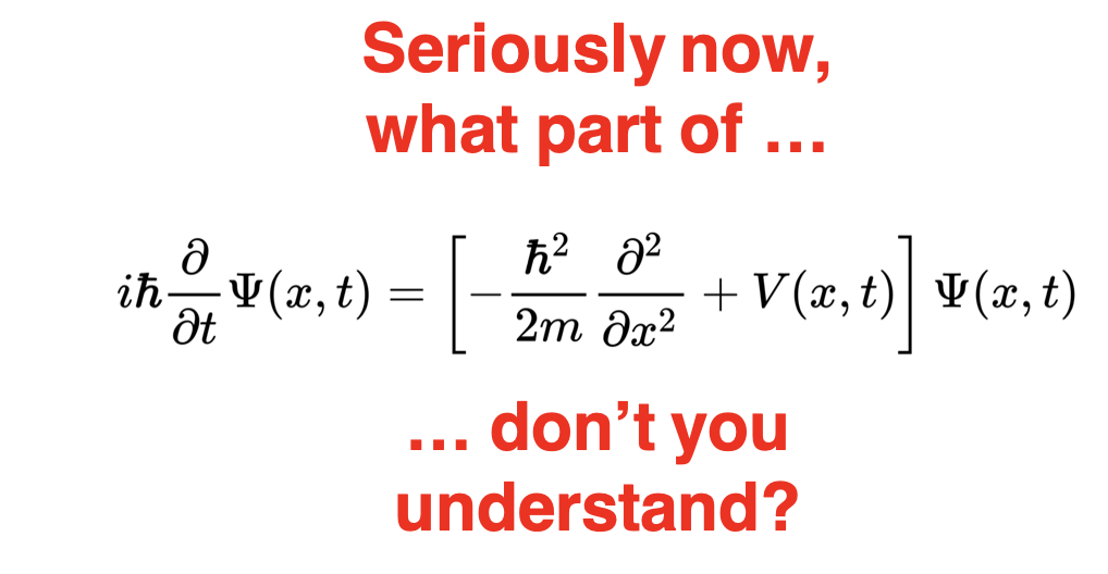 Schrodinger’s equation for quantum mechanics