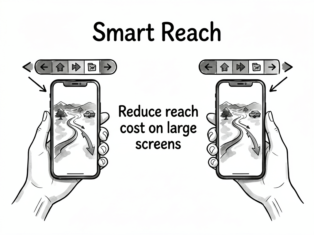Ink notes style diagram illustrating 'Smart Reach'