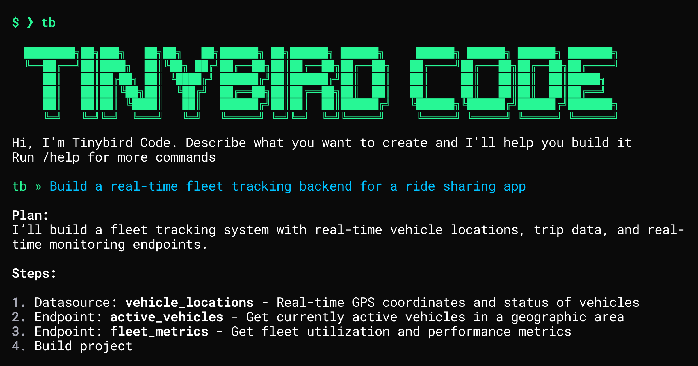 Tinybird Code