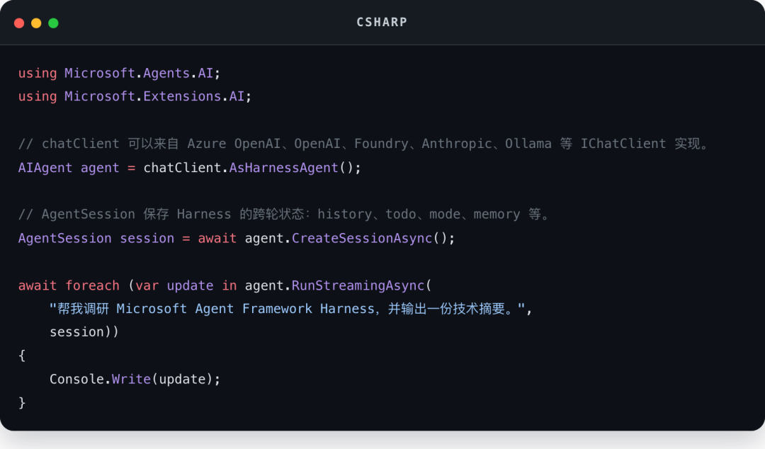Csharp code block