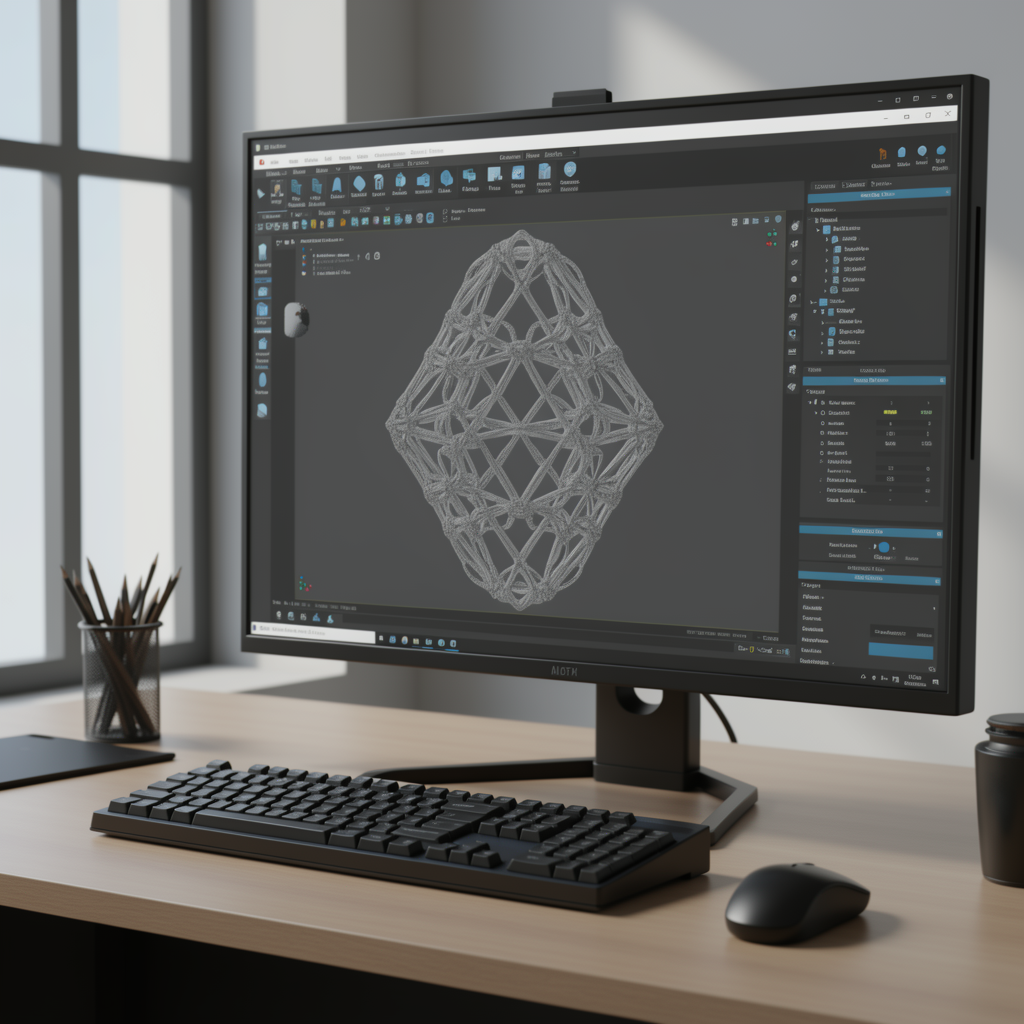 3D打印切片软件界面显示模型准备