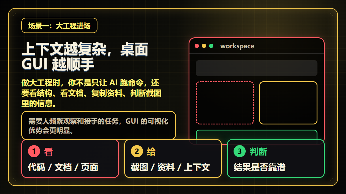 桌面 GUI 适合大工程进场