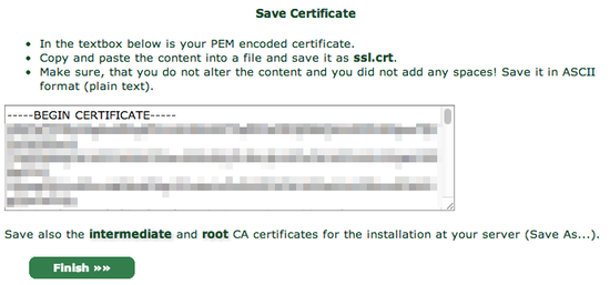 Save Certificate