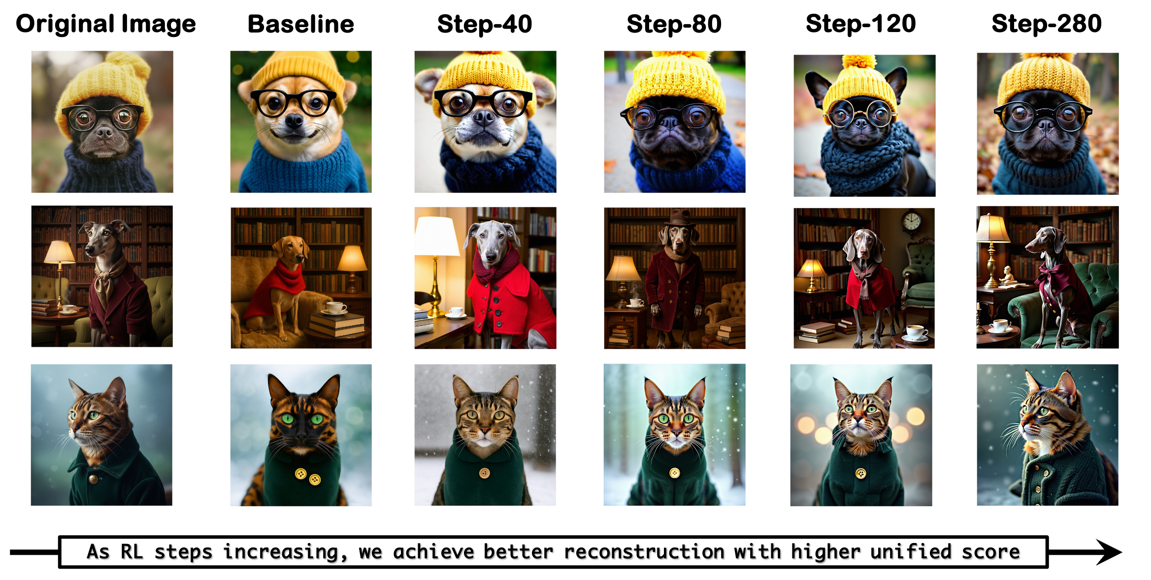 重建结果随训练变化