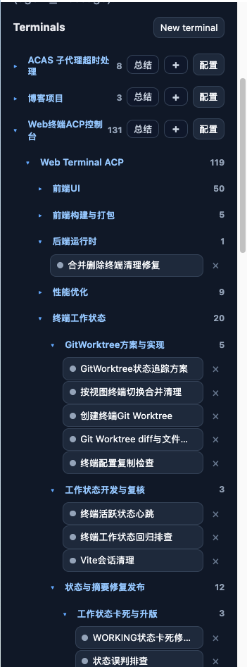 terminal 树状结构